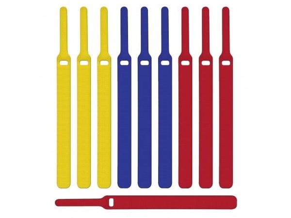 LTC BASIC STRAPS - Kaapelinauhat - 17 cm - sininen, keltainen, punainen (pakkaus 10 kpl)