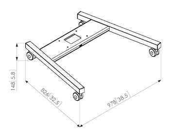 Vogel's PFT 8520 - Monteringskomponent (vognsokkel) - for flatpanel - svart