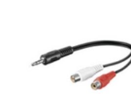 MicroConnect - Audio-adapter - RCA x 2 hona till mini-phone stereo 3.5 mm hane - 20 cm