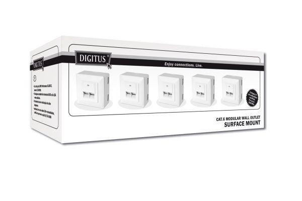 Digitus DN-9006/B5-N, RJ-45, Valkoinen, Kiina