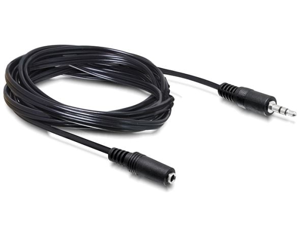 DeLOCK 3.5mm - 3.5mm, 5m, 3.5mm, Uros, 3.5mm, Naaras, 5 m, Musta
