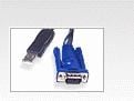 ATEN 2L-5506UP - Tastatur / video / musekabel (KVM) - USB, HD-15 (VGA) (hann) til PS/2, HD-15 (VGA) - 6 m