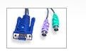 ATEN 2L-5506UP - Tastatur / video / musekabel (KVM) - USB, HD-15 (VGA) (hann) til PS/2, HD-15 (VGA) - 6 m