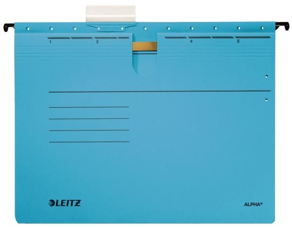 Leitz ALPHA - Ripustettava kansio - A4 - välilehdillä - sininen
