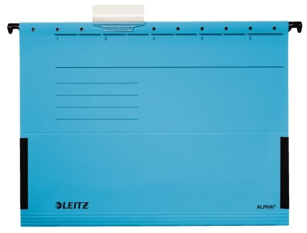 Leitz ALPHA - Ripustettava kansio - V-pohja - A4 - välilehdillä - sininen (5 kpl)