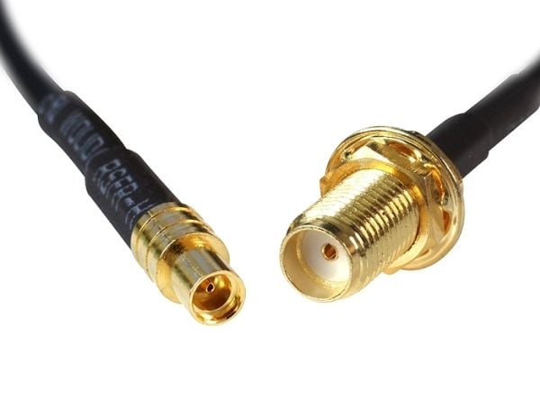 DeLock - Antennekabel - SMA (W) - MMCX (B) - 20 cm - RG-174 - Svart (88579)