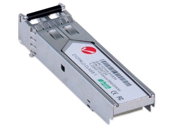 Intellinet 506724, Fiber optisk, 1000 Mbit/s, mini-GBIC, LC, 9/125 µm, LX