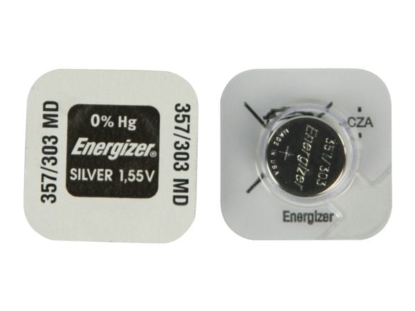 Batteri Energizer knappcelle 1,5v sølvoxid 357/SR44