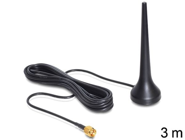 Delock GSM Quadband Antenna - Antenn - cellulär - 2 dBi - rundstrålande - utomhus - svart