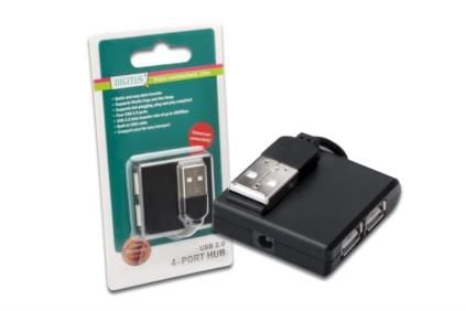 DIGITUS DA-70217 - Hub - 4 x USB 2.0 - stasjonær