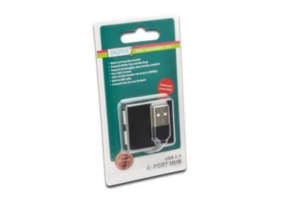 DIGITUS DA-70217 - Hub - 4 x USB 2.0 - stasjonær
