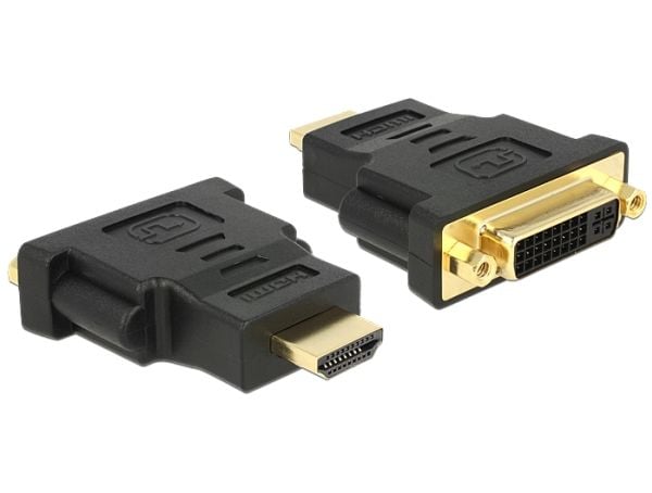 Delock Adapter HDMI uros > DVI 24+5 pin naaras - Videoadapter - DVI-I hun til HDMI han