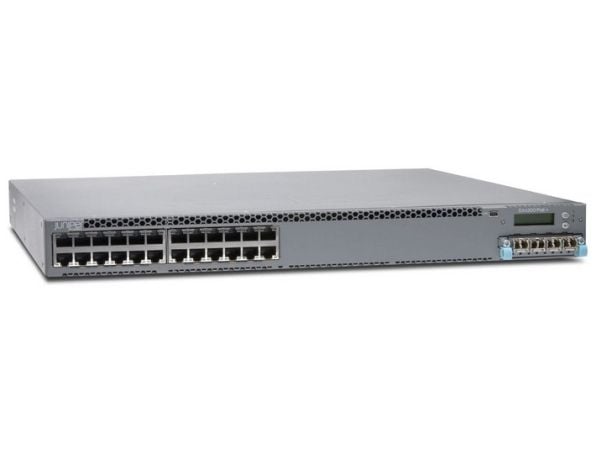 Juniper Networks EX Series EX4300-24T - Switch - L3 - Styrt - 24 x 10/100/1000 + 4 x 40 Gigabit QSFP+ - front til bakside-luftflyt - rackmonterbar Juniper Networks EX Series EX4300-24T - Switch - L3 - Styrt - 24 x 10/100/1000 + 4 x 40 Gigabit QSFP+ - front til bakside-luftflyt - rackmonterbar