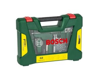 Bosch V-Line - Spissett for skrutrekker og bor - for tre, metall, stein - senkebor, bor, spadedel - 68 deler - torx, phillips, pozidriv, hex, slot ...