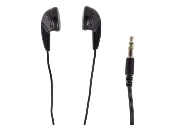Maxell EB 95 - Ørepropper - ørepropp - kablet - 3,5 mm jakk - svart