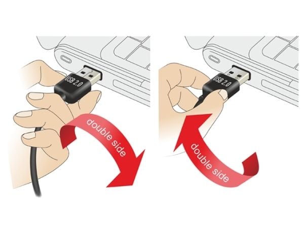 Delock EASY-USB - USB-kabel - Micro-USB type B (hann) til USB (hann) - 1 m - 90° kontakt - svart