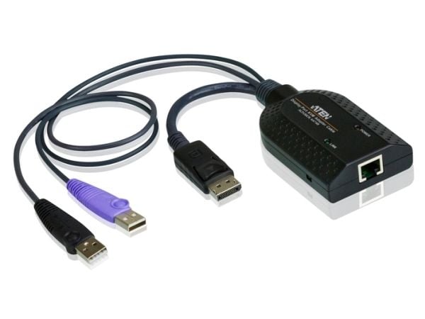 ATEN KA7169 DisplayPort USB Virtual Media KVM-sovitin kaapeli älykortinlukijalla (CPU-moduuli) - KVM / audio-laajennin - USB