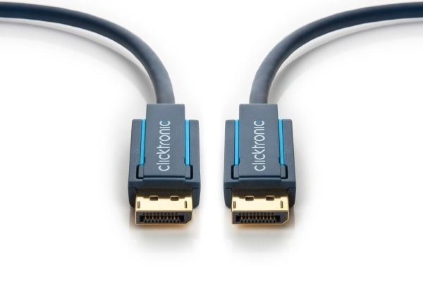 ClickTronic DisplayPort 70713, 5 m, Guld, Blå, Kobber, Ultra HD, 4K