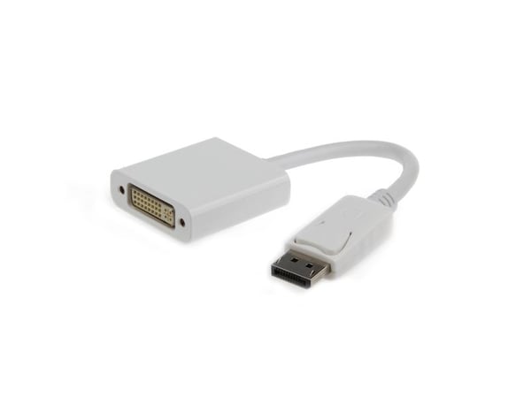 Cablexpert A-DPM-DVIF - DVI-adapter - DisplayPort (hann) til DVI-D (hunn) - 10 cm - hvit