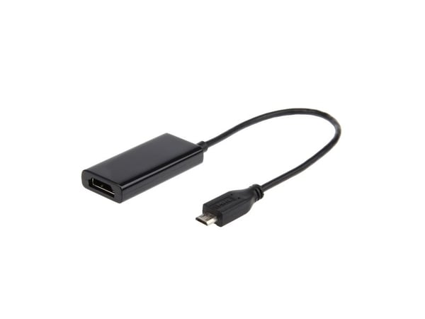 Cablexpert A-MHL-002 - Video/audio-adapter - HDMI, Micro-USB type B (kun strøm) hunn til Micro-USB type B hann - 16 cm