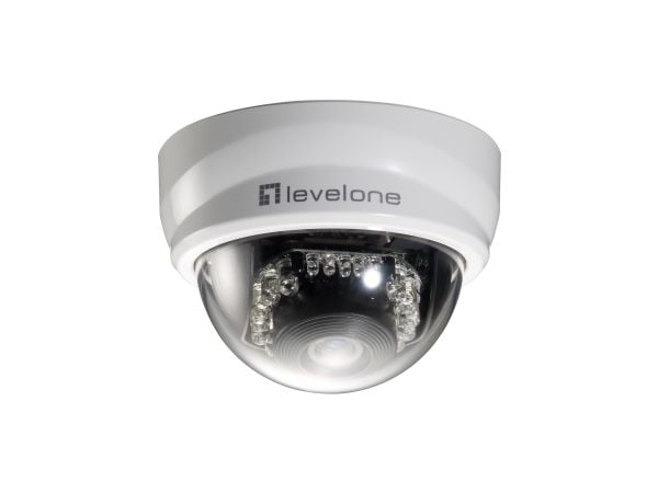 LevelOne FCS-3101 - Nätverksövervakningskamera - panorering / lutning - färg (Dag&Natt) - 2 MP - 1920 x 1080 - fast lins - ljud - LAN 10/100 - MPEG...