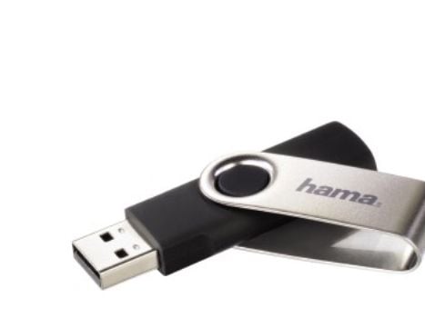 Hama 16GB USB 2.0, 16 GB, USB Type-A, 2.0, 6 MB/s, Svivel, Svart, Sølv