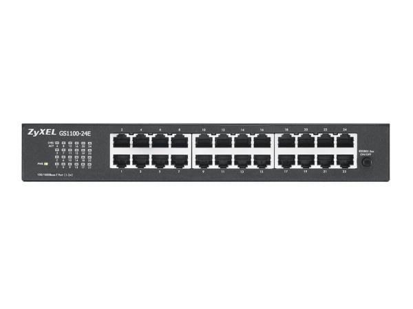 Zyxel GS-1100-24E - Switch - ikke-styrt - 24 x 10/100/1000 - rackmonterbar, stasjonær, veggmonterbar