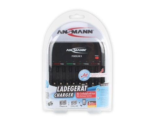 ANSMANN Powerline 8 - Akkulaturi/virtalähde (USB)