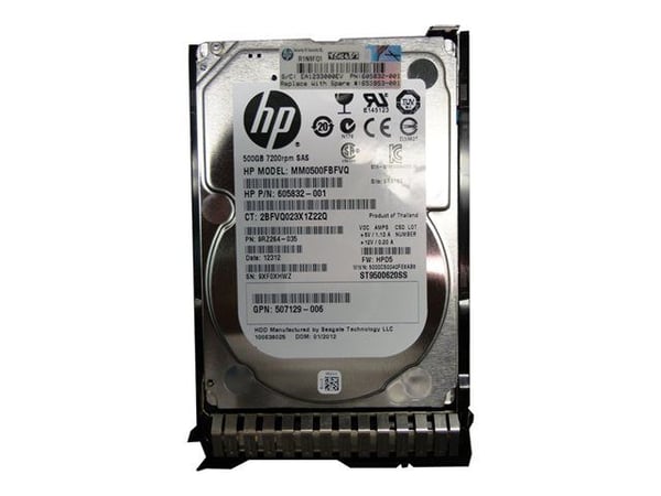 HPE Dual Port Midline - Harddisk - 500 GB - intern - 2.5" SFF - SAS 6Gb/s - 7200 rpm - med HP SmartDrive-holder