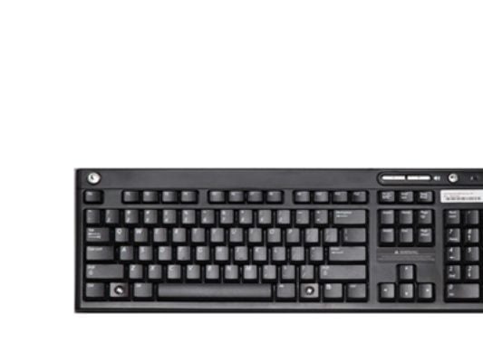 HP 697737-351, Full størrelse (100 og), Koblet med ledninger (ikke trådløs), USB, QWERTY, Sort