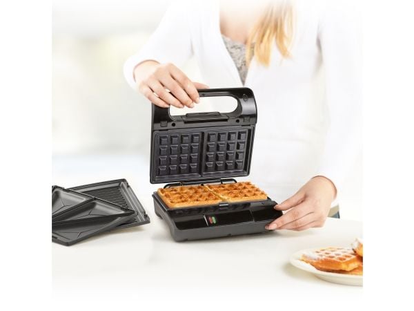 Princess Classic Multi & Sandwich Grill Compact Pro - Sandwichmaskin / vaffelmaskin / grill - 800 W - stål/svart