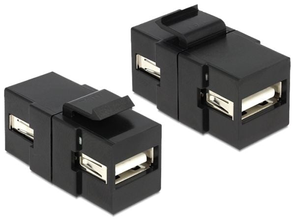 Delock - Trapetsjack - USB Type A - svart