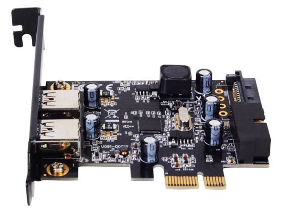 SilverStone EC04-E - USB-adapter - PCIe 2.0 låg profil - USB, USB 2.0, USB 3.0