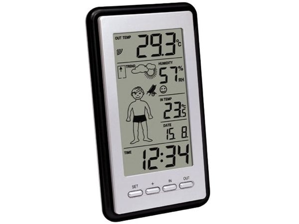 Technoline WS 9632 IT, Sort, Utendørs Barometer, Termometer, Termometer, 100 m, Batteri