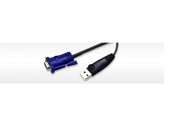 ATEN KA7970 USB KVM Adapter Cable (CPU Module) - Tastatur / video / musekabel (KVM) - RJ-45 (hann) til USB, HD-15 (VGA) (hann)