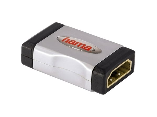 Hama - HDMI-kobler - HDMI hunn til HDMI hunn - skjermet - sølv