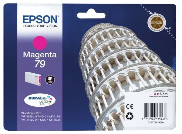 Epson 79 - 6.5 ml - magenta - original - blekkpatron - for WorkForce Pro WF-4630DWF, WF-4640DTWF, WF-5110DW, WF-5190DW, WF-5620DWF, WF-5690DWF