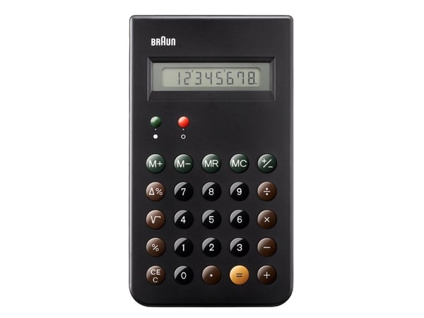 Braun BNE001BK lommeregner basis m/8 cifre, batteridrevet sort