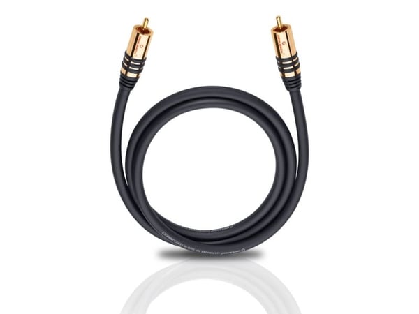 OEHLBACH NF Sub, RCA, hane, RCA, hane, 2 m, svart, guld