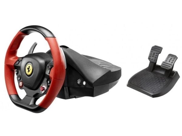 Thrustmaster Ferrari 458 Spider, Ohjauspyörä + polkimet, Xbox One, D-pad, Langallinen, USB, Musta, Punainen