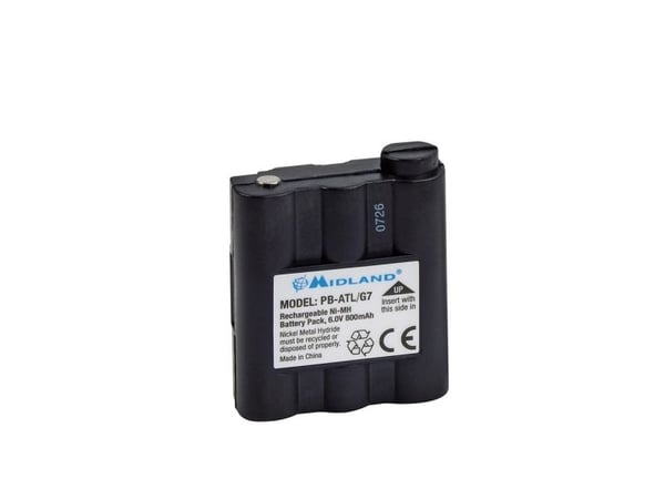 Midland PB-ATL/G7, Batteri, Sort, Midland G7 Midland G9, Nikkelmetallhydrid (NiMH), 800 mAh, 6 V