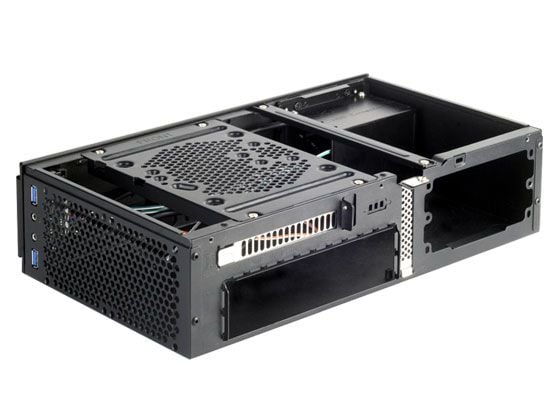 SilverStone MILO ML06 - SFF - mini-ITX - ingen strømforsyning (SFX12V) - svart - USB/lyd
