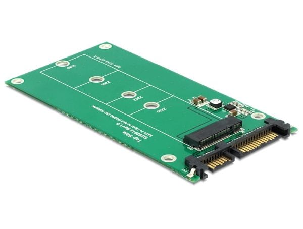 Delock - SATA-adapter - SATA-kombination till nyckel M-spår (stöder M-nyckel- eller B + M-nyckelmoduler)