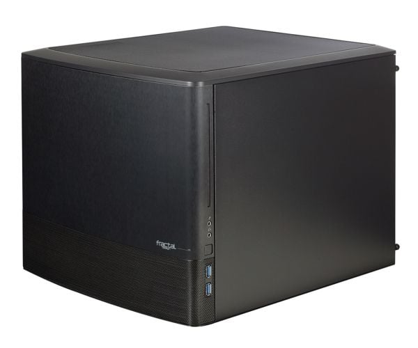 Fractal Design Node 804 - Tower - micro ATX - sidepanel med vindu - ingen strømforsyning - børstet aluminiumssvart - USB/lyd