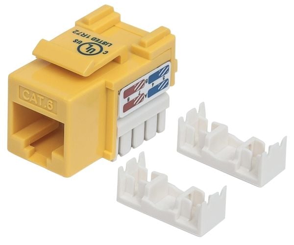 Intellinet 210584, Flat, Gult, RJ-45, Hunkjønn, 22/26, Cat6
