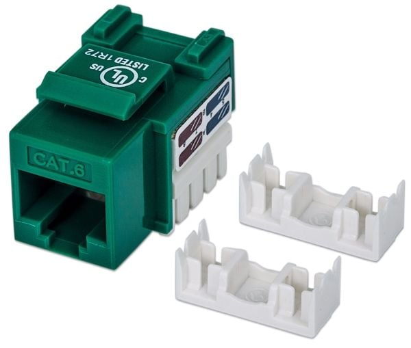 Intellinet 210638, Tasainen, Vihreä, RJ-45, Naaras, 22/26, Cat6