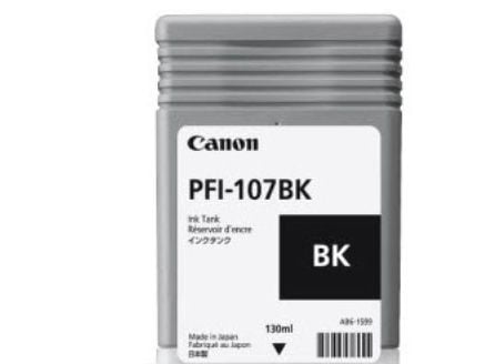 Canon PFI-107 BK - 130 ml - fotosort - original - blekkbeholder - for imagePROGRAF iPF670, iPF680, iPF685, iPF770, iPF780, iPF785