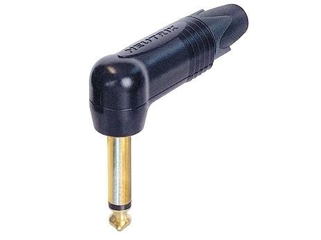 Neutrik NP2RX-B Jack-pistoke 6,35 mm liitin, kulmaliitin Napojen lukumäärä: 2 Mono Musta 1 kpl