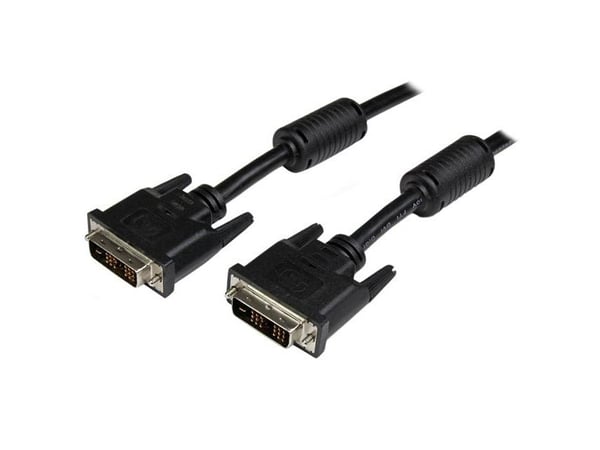 StarTech 2 m DVI-D Single Link-kabel - M/M - DVI-kabel - enkel länk - DVI-D (hane) till DVI-D (hane) - 2 m - formpressad, tumskruvar - svart