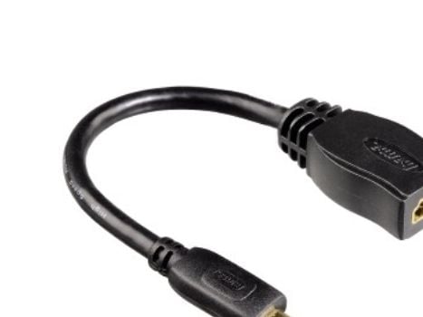 Hama HDMI Cable Adapter - HDMI-adapter - HDMI hunn til 19 pin micro HDMI Type D hann - 10 cm - skjermet